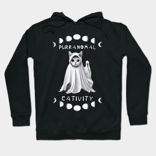 Purranormal Cativity Funny Ghost Cat Hoodie